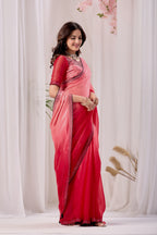 Elegant Embellished Satin Party Wear Saree