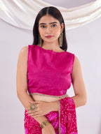 Pink Soft Georgette Saree