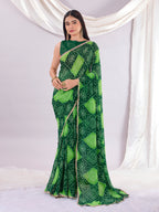 Green Soft Georgette Saree