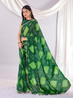 Green Soft Georgette Saree