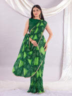 Green Soft Georgette Saree