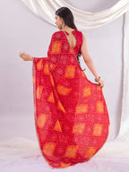 Red Soft Georgette Saree