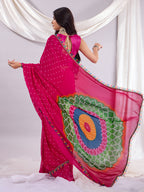 Trendy Traditional Laddu Chiffon Saree