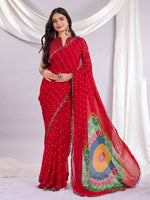 Trendy Traditional Laddu Chiffon Saree