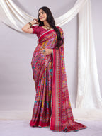 Rangrez Muse Printed Saree With Unstitched Blouse Piece.