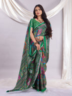 Rangrez Muse Printed Saree With Unstitched Blouse Piece.