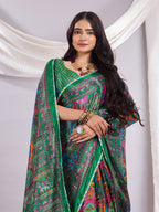 Rangrez Muse Printed Saree With Unstitched Blouse Piece.