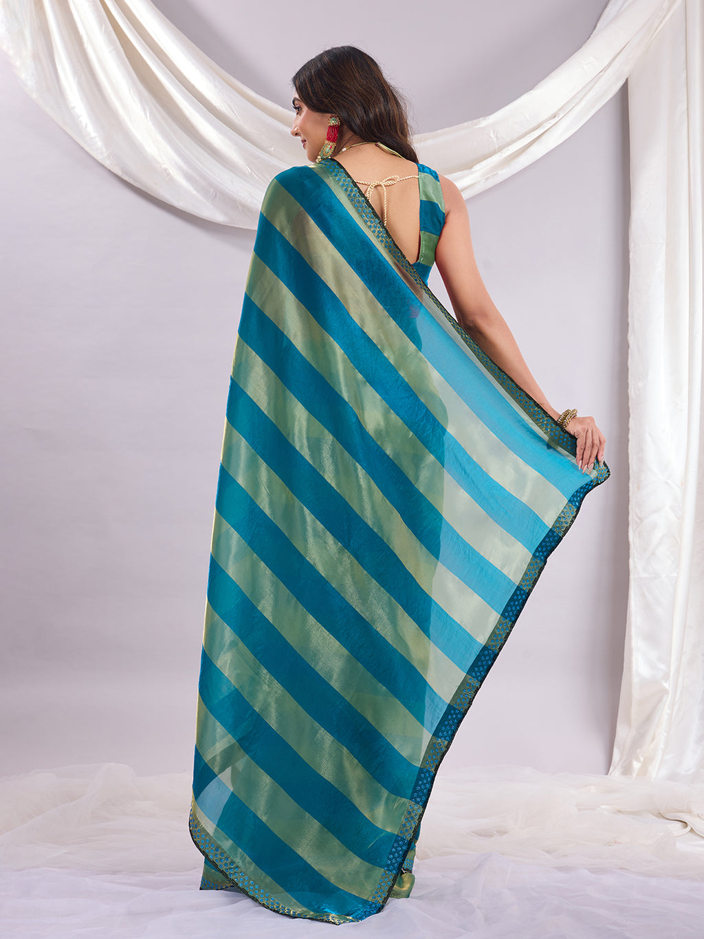 Premium Siroski Satin Patta Saree