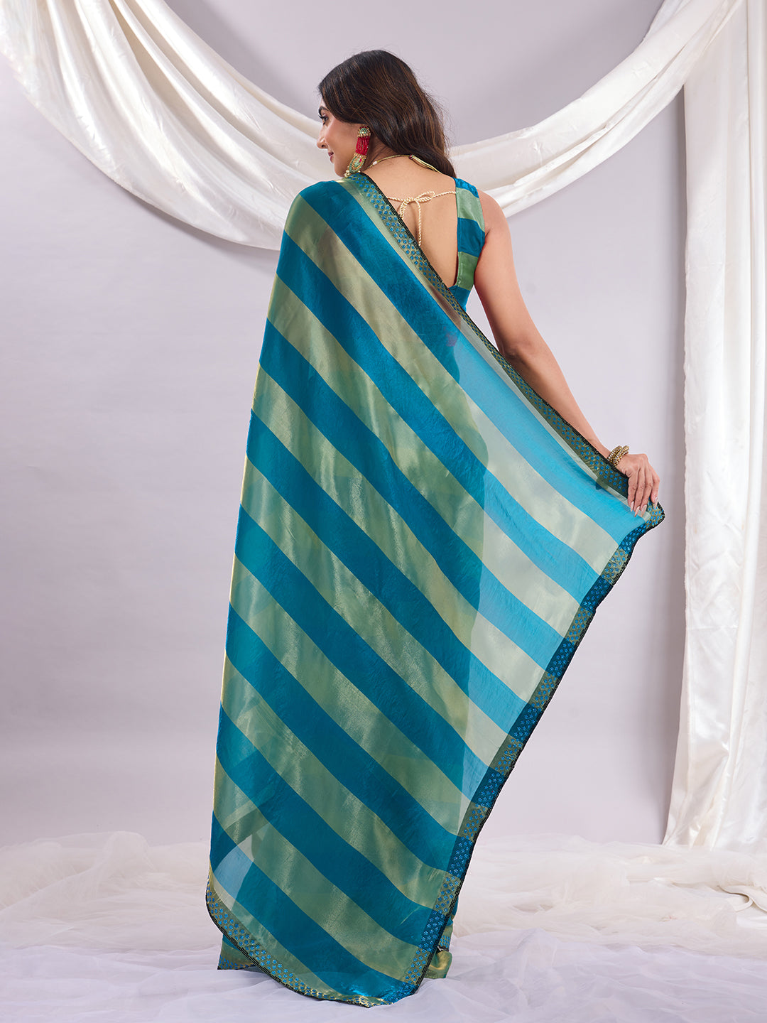 Premium Siroski Satin Patta Saree