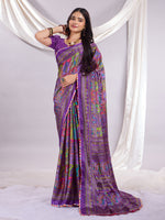 Rangrez Muse Printed Saree With Unstitched Blouse Piece.
