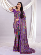Rangrez Muse Printed Saree With Unstitched Blouse Piece.