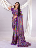 Rangrez Muse Printed Saree With Unstitched Blouse Piece.