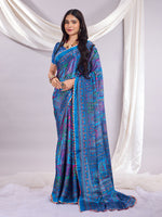 Rangrez Muse Printed Saree With Unstitched Blouse Piece.