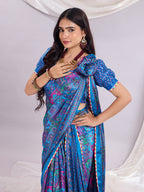 Rangrez Muse Printed Saree With Unstitched Blouse Piece.