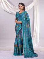 Rangrez Muse Printed Saree With Unstitched Blouse Piece.