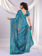 Rangrez Muse Printed Saree With Unstitched Blouse Piece.