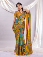 Rangrez Muse Printed Saree With Unstitched Blouse Piece.