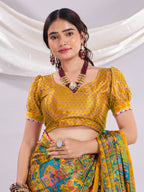 Rangrez Muse Printed Saree With Unstitched Blouse Piece.