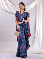 Rangrez Muse Printed Saree With Unstitched Blouse Piece.