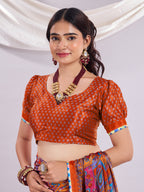 Rangrez Muse Printed Saree With Unstitched Blouse Piece.