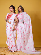 Lips Digital Print Satin Georgette Saree