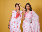 Lips Digital Print Satin Georgette Saree