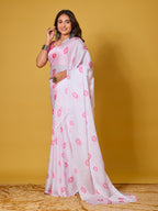 Lips Digital Print Satin Georgette Saree