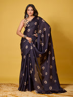 Lips Digital Print Satin Georgette Saree