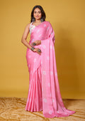 Lips Digital Print Satin Georgette Saree