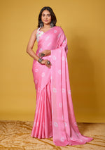 Lips Digital Print Satin Georgette Saree