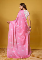 Lips Digital Print Satin Georgette Saree