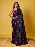 Lips Digital Print Satin Georgette Saree