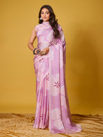 Beach Floral Satin Georgette Saree