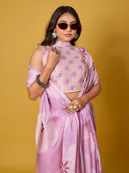 Beach Floral Satin Georgette Saree