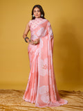 Beach Floral Satin Georgette Saree