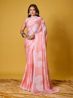 Beach Floral Satin Georgette Saree
