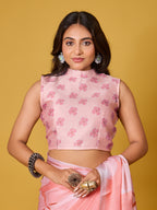 Beach Floral Satin Georgette Saree