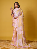 Beach Floral Satin Georgette Saree