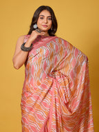 Striped Satin Georgette Saree