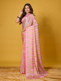 Striped Satin Georgette Saree