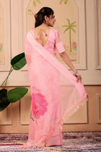 Everyday Grace Pink Organza Saree