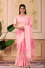 Everyday Grace Pink Organza Saree