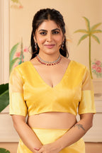 Everyday Grace Yellow Organza Saree