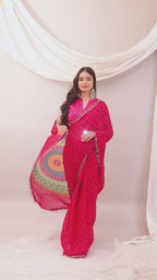 Trendy Traditional Laddu Chiffon Saree